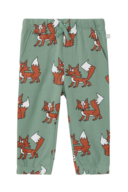 Fox Print Organic Cotton Sweatpants
